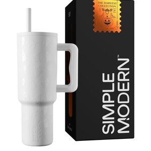 Simple Modern White Ghost Tumbler